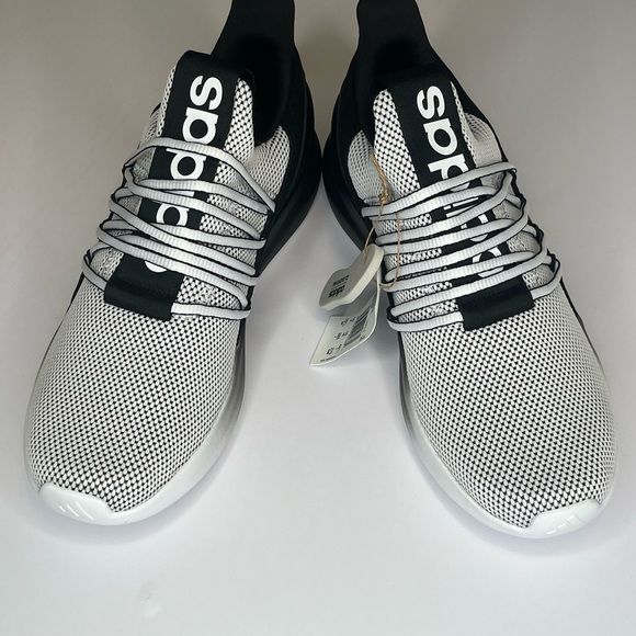 Adidas Black and White Mesh Sneakers - Picture 11 of 13